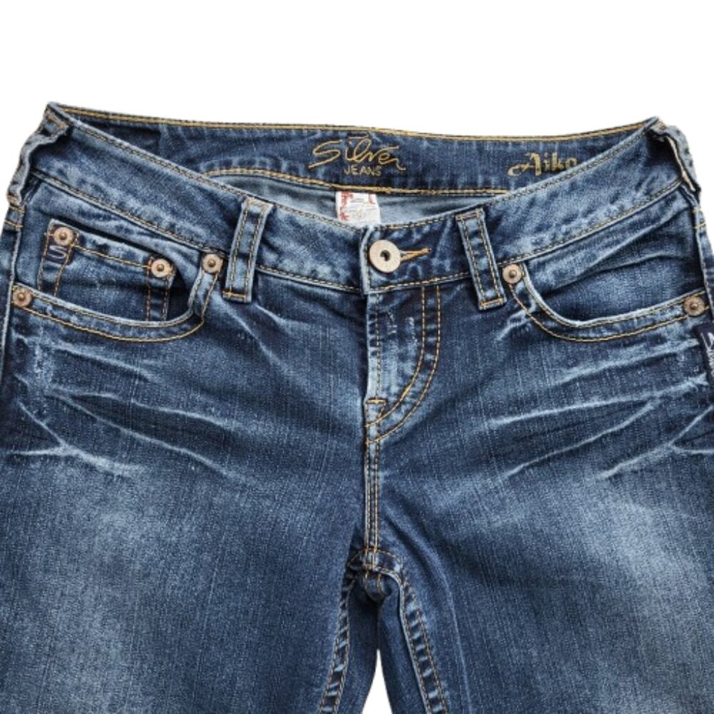 Silver Jeans Aiko Mid Rise Slim Bootcut Jeans Women's - Size 28W x 33L - Picture 5 of 13